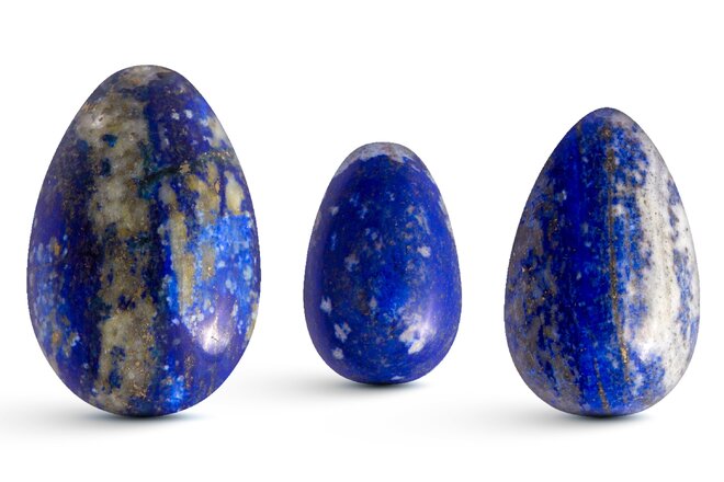 Sada 3 Yoni vajíček – lapis lazuli