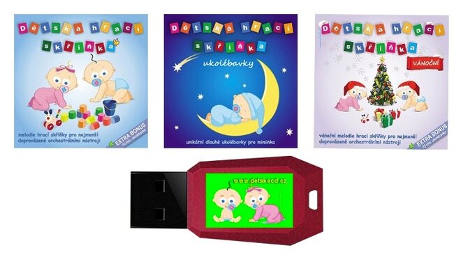 4GB flash disk Dětská hrací skříňka (obsahuje 3 CD)
