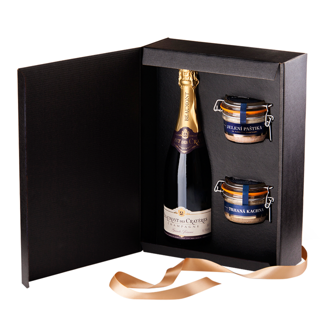 Dárkový set paštik Čongrády s Champagne Beaumont des Crayéres