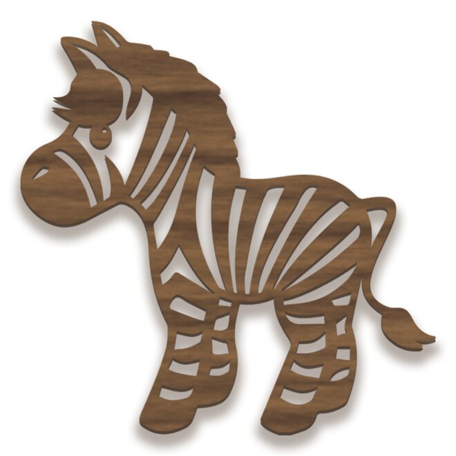 Dřevěný obraz - zebra
