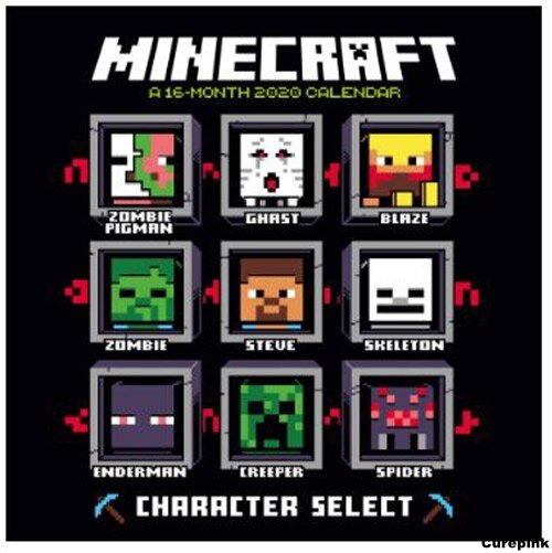 Nástěnný kalendář 2020 - Minecraft
