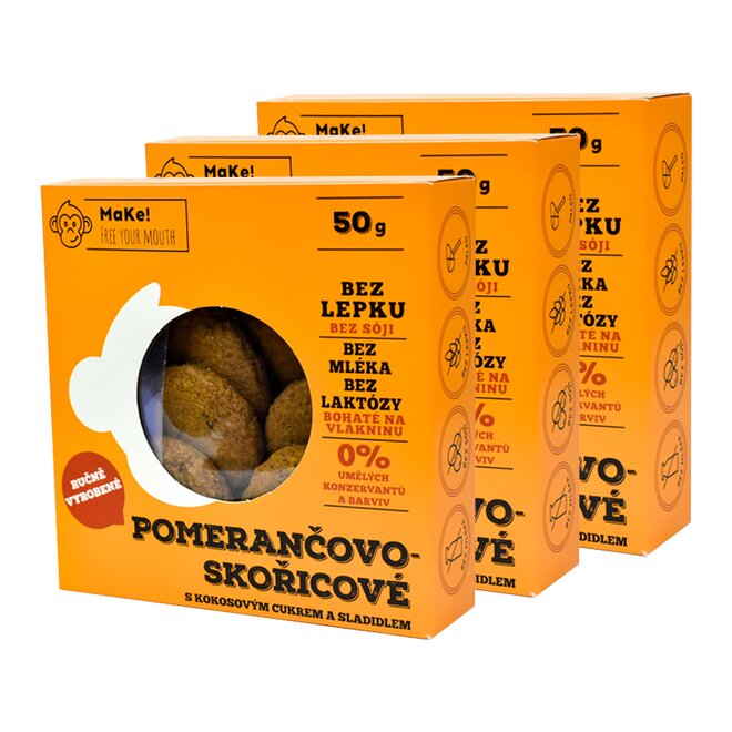 3x Pomeranč-skořice, à 50 g