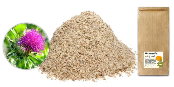 Ostropestřec mariánský, mletý plod