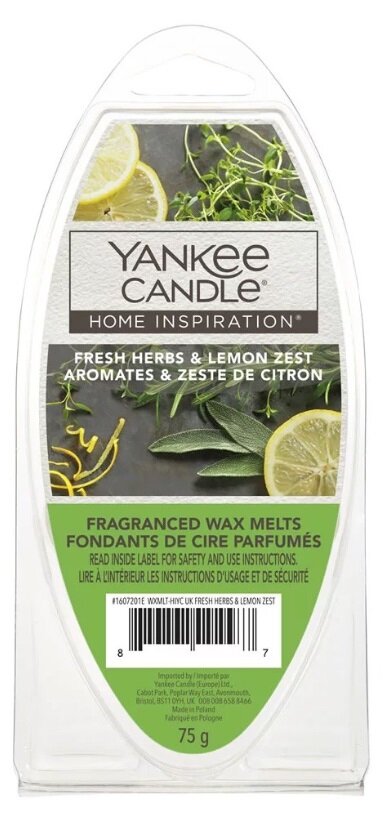 Yankee Candle Fresh Herbs & Lemon Zest - vosk 75 g