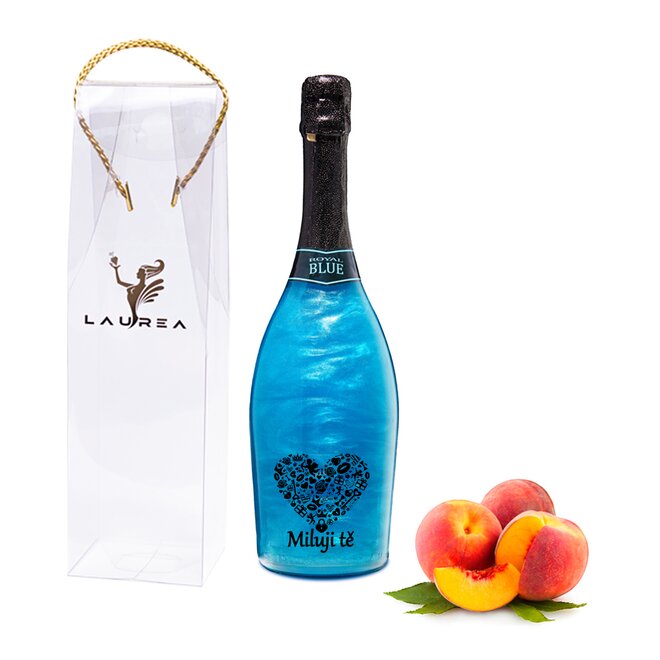 Royal Blue - etiketa "Miluji tě" + dárková taška