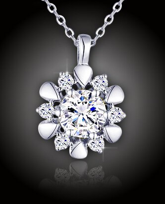Třpytivý náhrdelník Crystal Sunflower