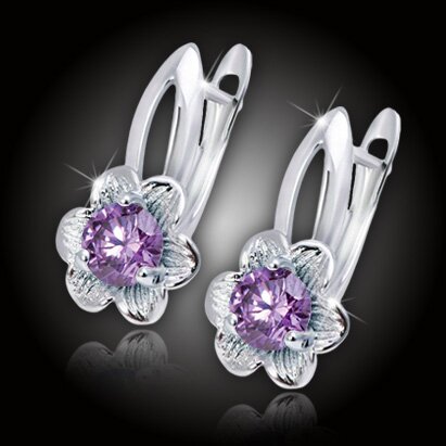 Náušnice Brillance Rosie - Violet
