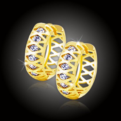 Náušnice Brillance Giana Gold