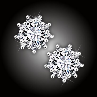 Náušnice Brillance Crystal Flower