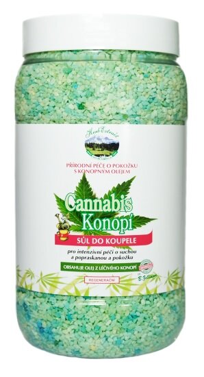Koupelová sůl s konopným olejem