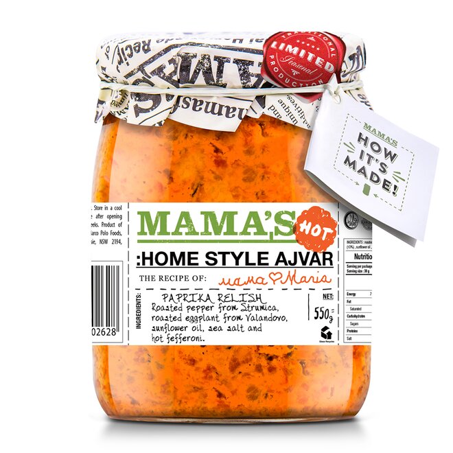 Červený ajvar – pikantní (550 g)