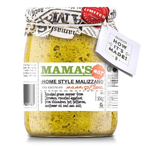 Zelený ajvar Malizzano – pikantní (550 g)