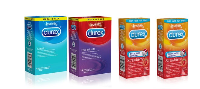 Durex: balíček 3 druhů (60 ks)