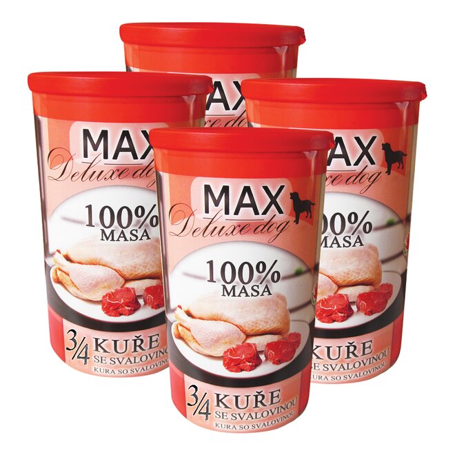 Pro psy: 4x Max 3/4 kuřete se svalovinou, à 1200 g