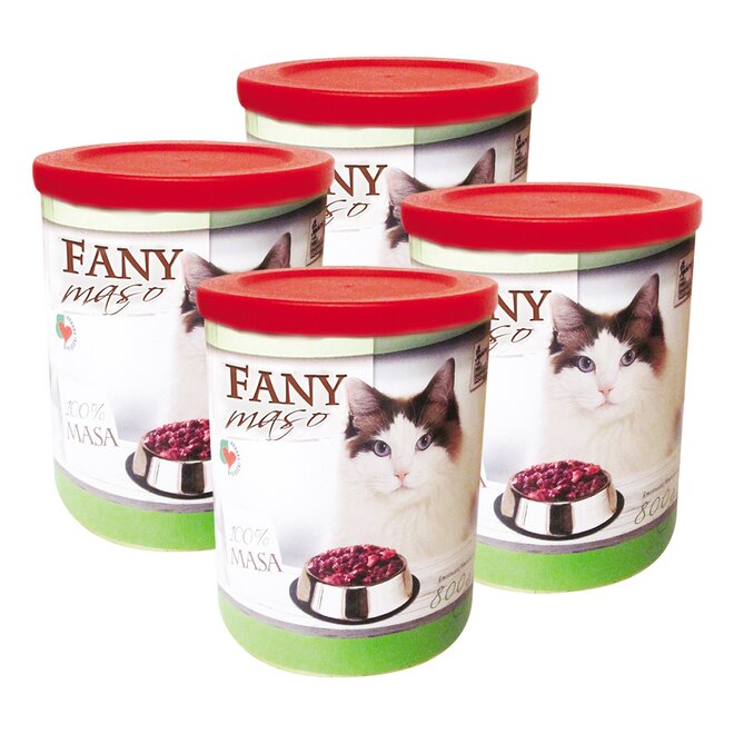 Pro kočky: 4× Fany maso, 800 g