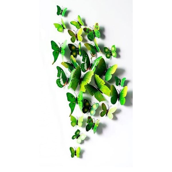 3D motýlci - 12 ks