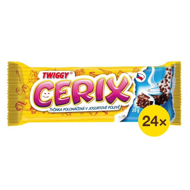 24× Cerix cereální tyčinka polomáčená s jogurtovou polevou