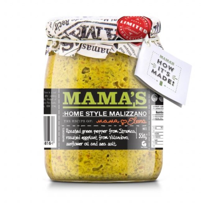 Zelený ajvar Malizzano – jemný (550 g)