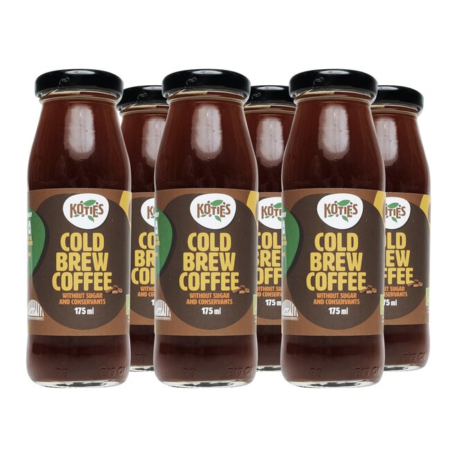 Lahvičky bio cold brew kávy (6× 175 ml)