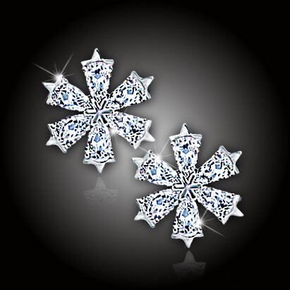 Náušnice La Diamantina Crystal Snowflake