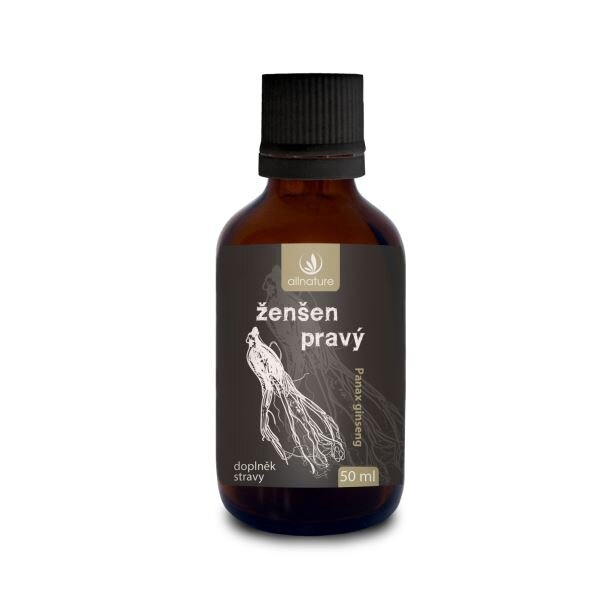 Allnature Ženšen pravý – bylinné kapky (50 ml)