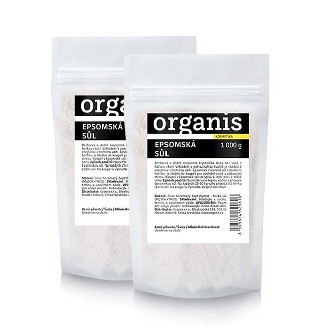 Organis Epsomská sůl, 2x 1000 g