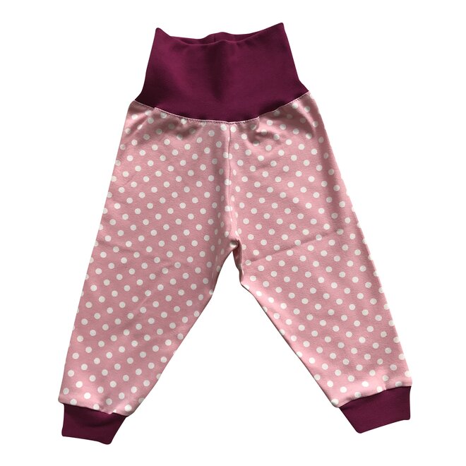 Růžová s bílým puntíkem