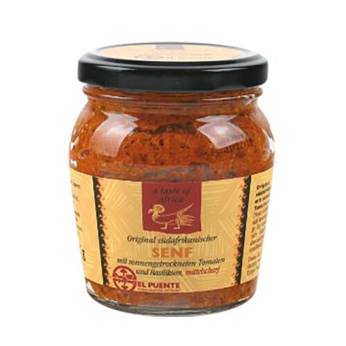 Hořčice s rajčaty a bazalkou z JAR (235 g)
