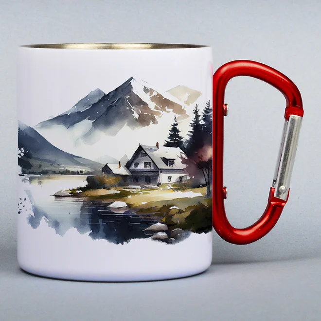 300 ml Turistický nerezový termohrnček "Chata"