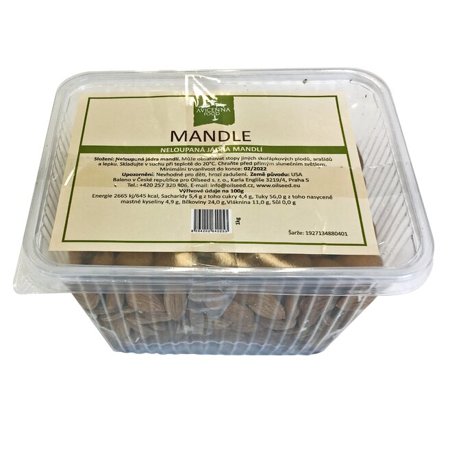 Mandle přírodní neloupané