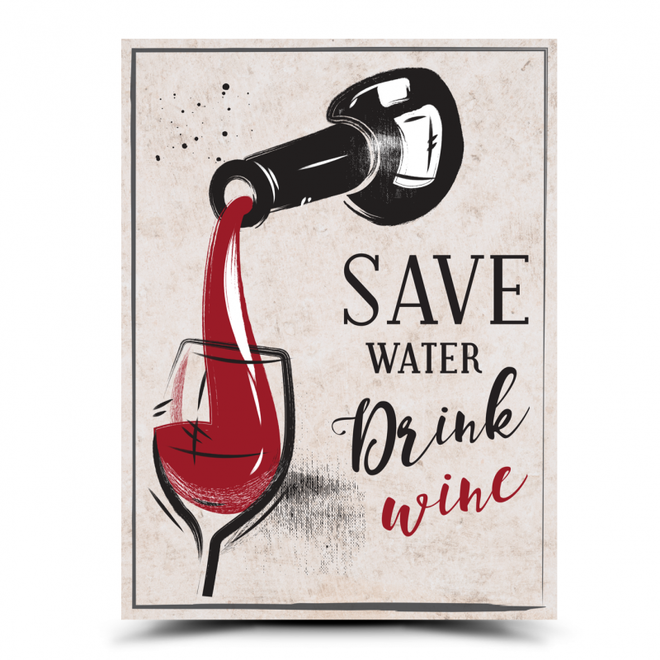 Dekorační cedulka: Save water