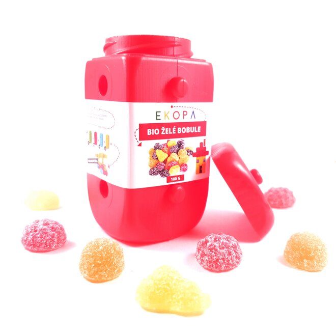 Bio želé bobule v EKOPA kostce - červená