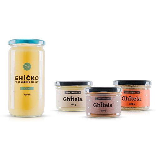 3x Ghítela® + 1× čisté ghí