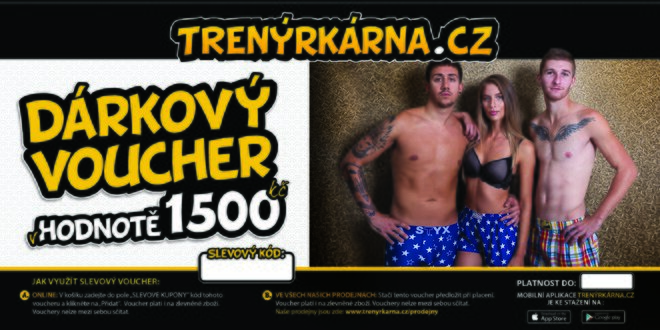 Voucher v hodnotě 1500 Kč + 100 Kč na další nákup
