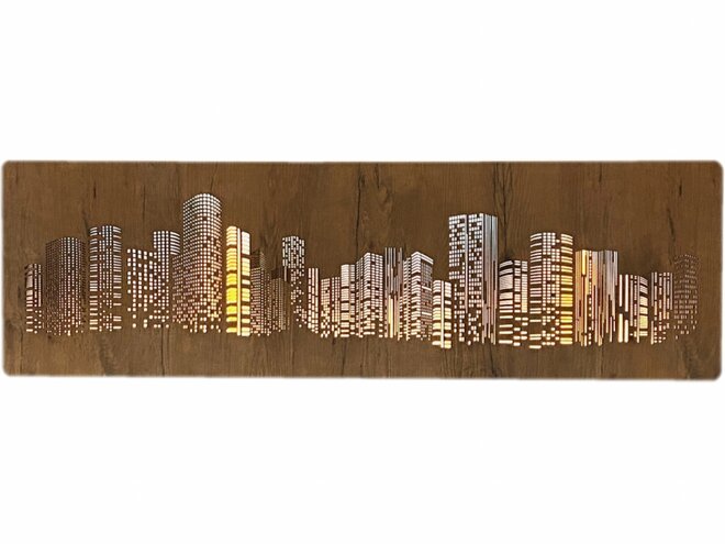 Mrakodrapy - obrazové svítidlo 125 x 38 cm