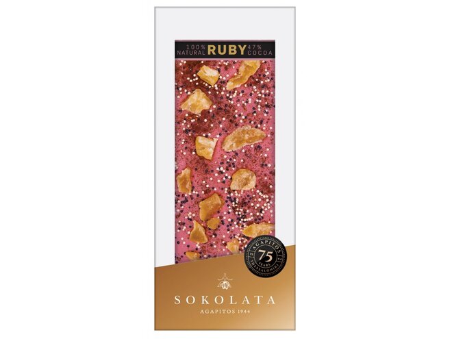 RUBY čokoláda s jablkem, skořicí a quinoou, 100 g
