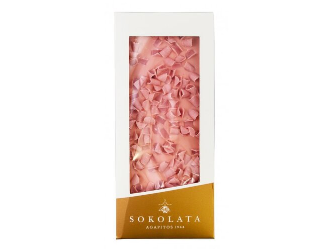 Bílá čokoláda s jahodami, 100 g