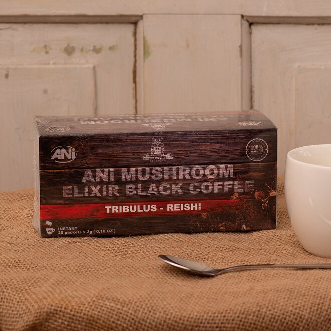 ANi Mushroom Elixír Black coffee with Tribulus reishi