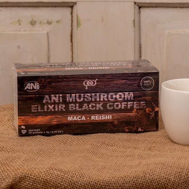 ANi Mushroom Elixír Black coffee with Maca reishi