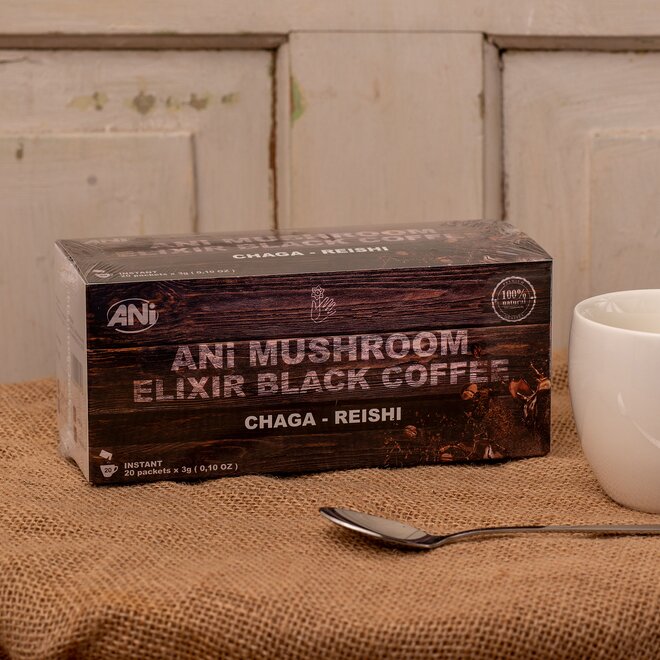 ANi Mushroom Elixír Black coffee with Chaga reishi