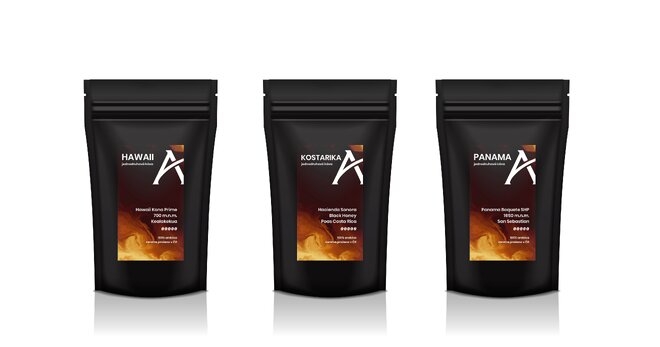 Degustační sada káv Premium, 3× 100 g