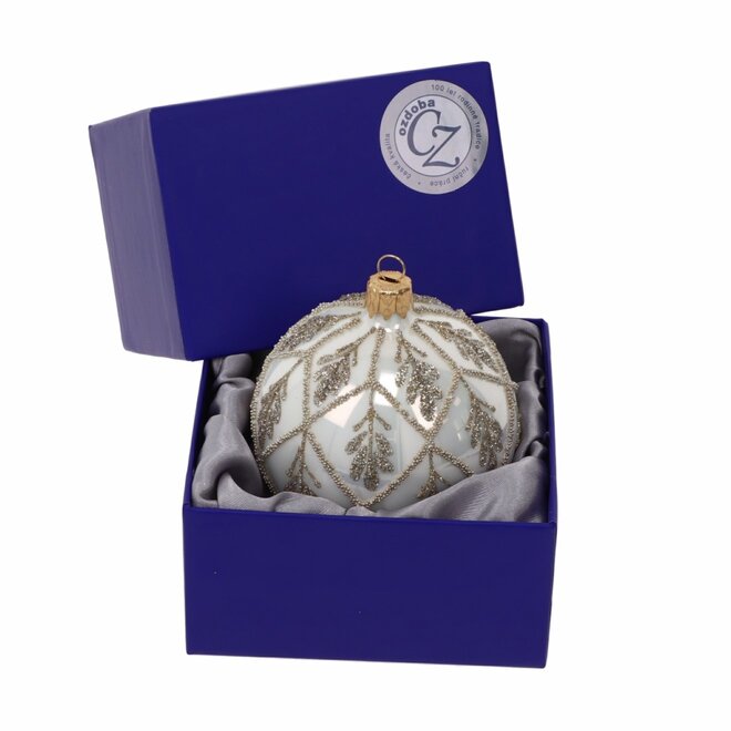 Porcelánová koule se zlatým dekorem