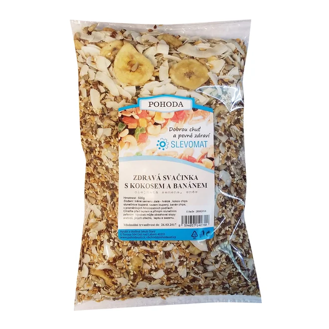 Zdravá svačinka - S kokosem a banánem, 500 g