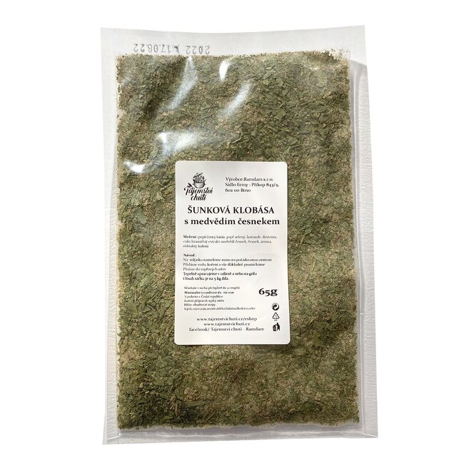 Šunková klobása s medvědím česnekem, 65 g