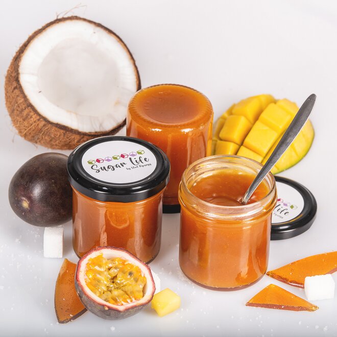 Exotický karamel – kokos, mučenka a mango, 150 g