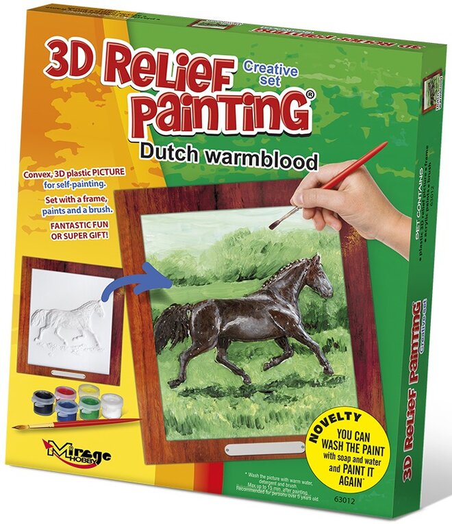 3D reliéfní obrázek – Holandský teplokrevník