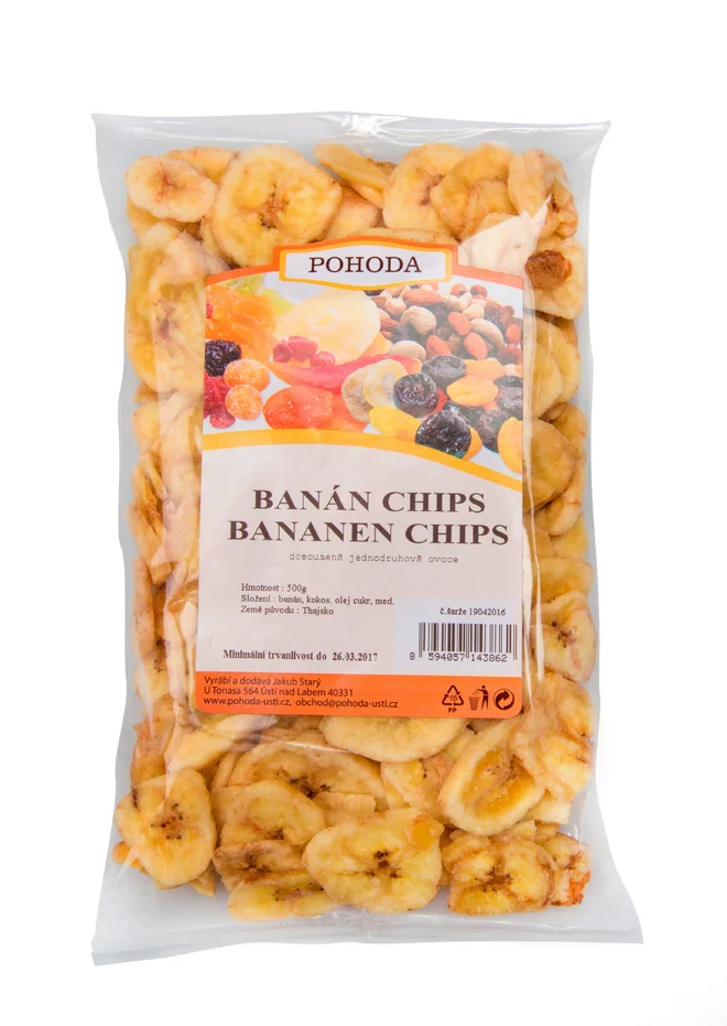 500 g Banánové chipsy sladené