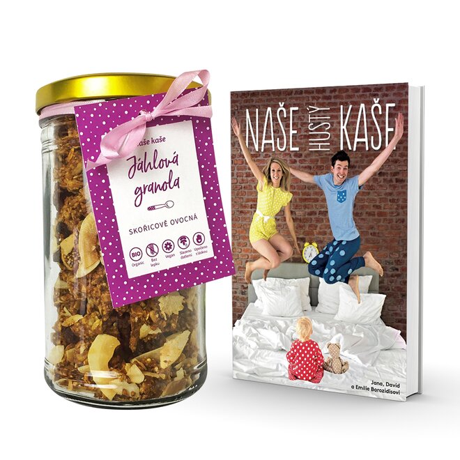Balíček III. - Bio Jáhlová granola + kuchařka Naše hustý kaše