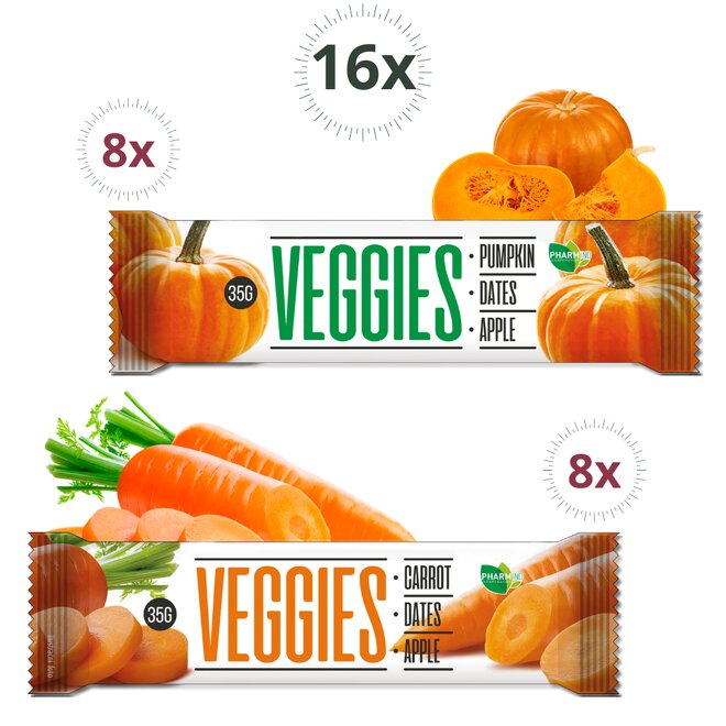 Mix tyčinek Veggies Mrkev & Dýně (16 kusů - 480 g)