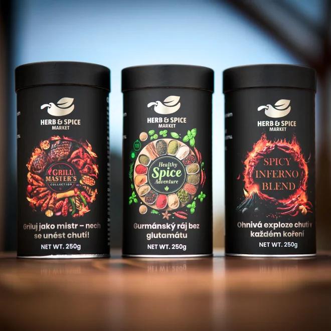 3-dielny Kompletný set troch gurmánskych koreniacich sád (750 g)